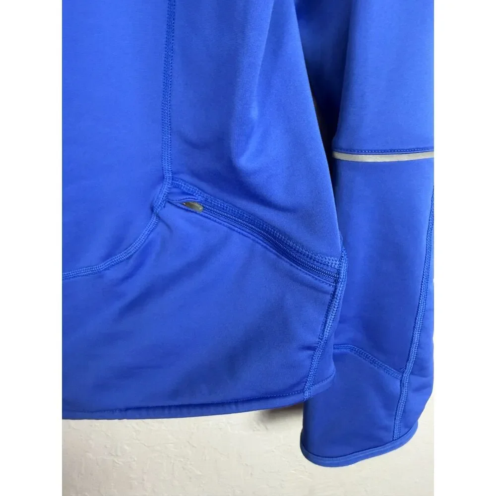 Nike Dri-FIT Women's Medium Blue Full Zip Running Jacket Reflective Pockets
